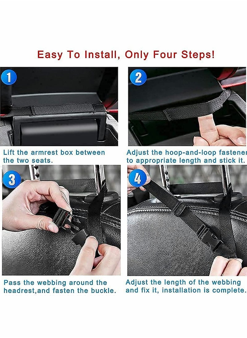 SYOSI - Car Net Pocket, Large Capacity Storage Bag Hanging Between Seats, Car Front Seat Handbag Holder, Car Storage Bag Suitable for Storing Wallets Mobile Phones Document Bags Tissues Handbags (Black) - Image 1