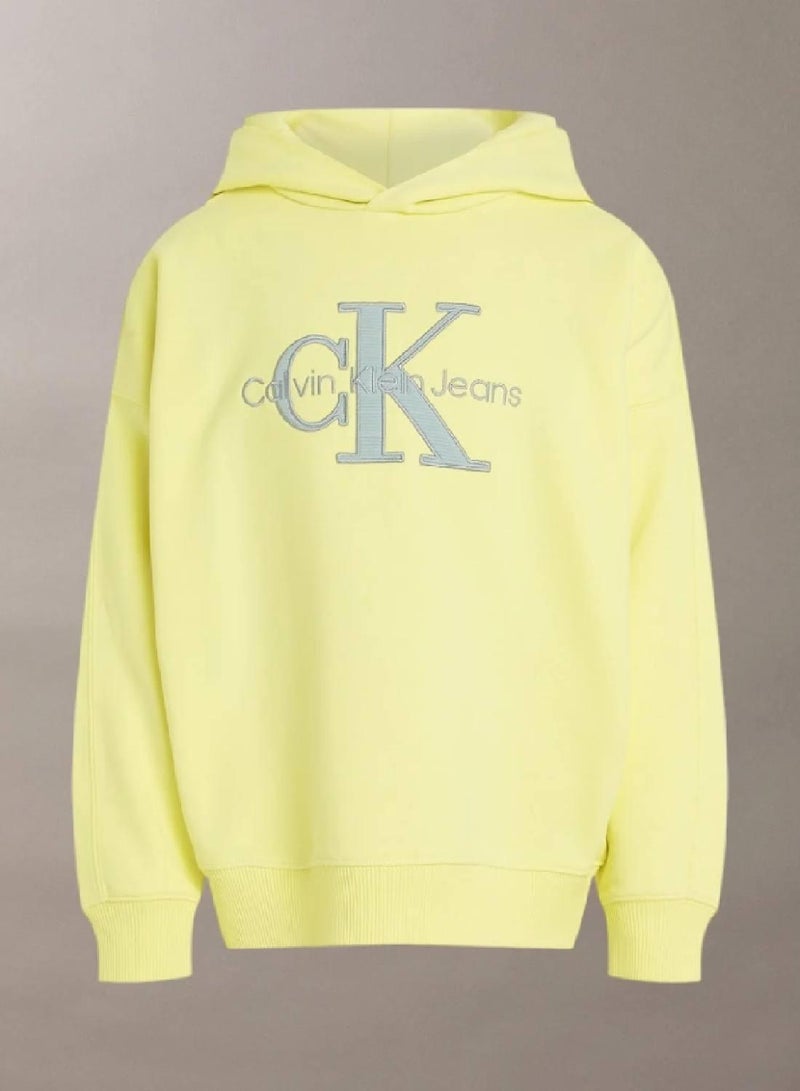 كالفن كلاين جينز هودي أوتومان مزين بحروف كلفن كلاين - Image 4