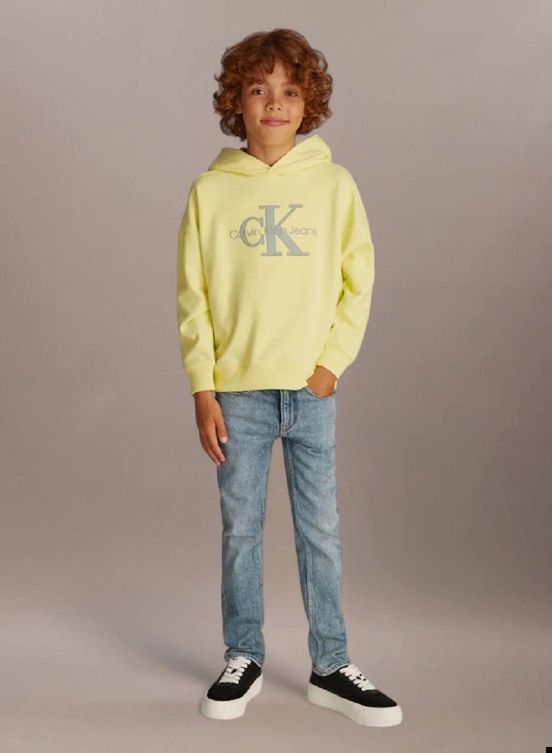 كالفن كلاين جينز هودي أوتومان مزين بحروف كلفن كلاين - Image 3