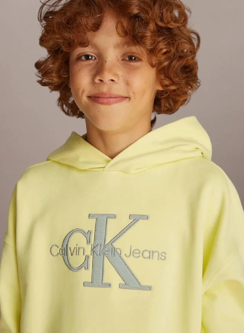 كالفن كلاين جينز هودي أوتومان مزين بحروف كلفن كلاين