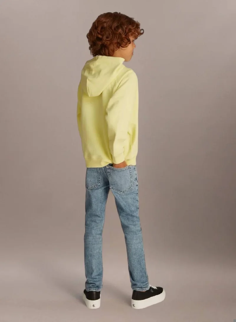 كالفن كلاين جينز هودي أوتومان مزين بحروف كلفن كلاين