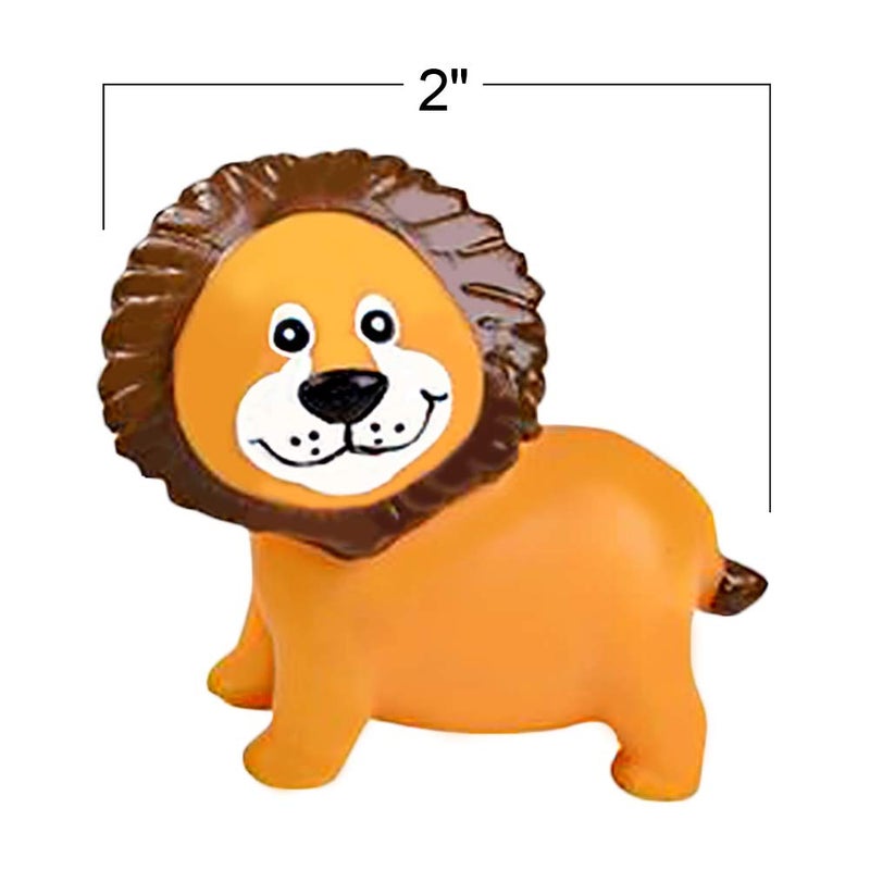 ArtCreativity Vinyl Zoo Animals Toys (Pack of 12) - Assorted Squeezable Toys Safari Animals Figures - Safari Birthday Party Favors for Kids, Jungle Figures for Fun Bath & Play Time - Image 3