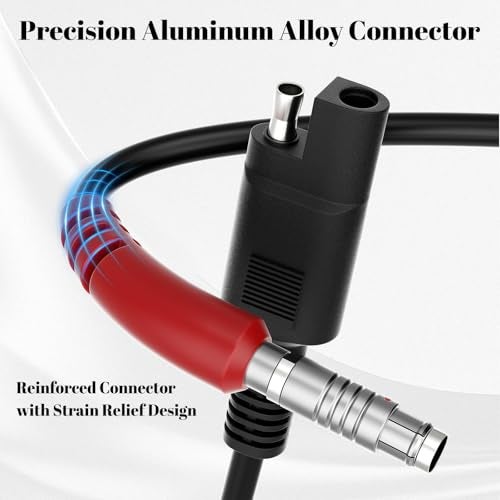 Uonecn for TOPCON Hiper GPS Charger Power Cable End LITE PRO GA GB Plus GR-3 GR-5 SAE2 12'' - Image 3