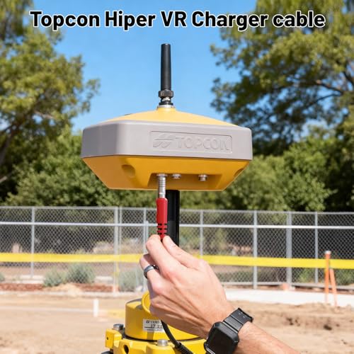 Uonecn for TOPCON Hiper GPS Charger Power Cable End LITE PRO GA GB Plus GR-3 GR-5 SAE2 12'' - Image 2