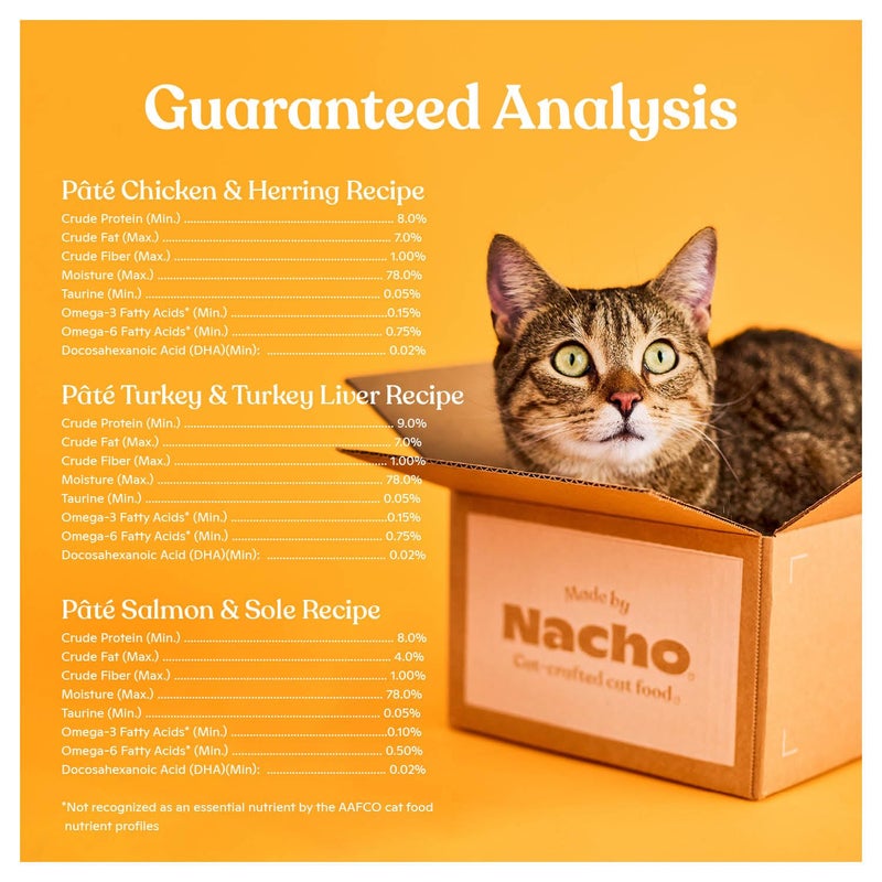 Made by Nacho Pate Wet Cat Food Variety Pack, Chicken, Salmon, and Turkey, 5.5 Ounce Cans, Grain-Free Canned Pet Food, Bone Broth Infused for Hydration, Limited Ingredients, 12 Pack - Image 5