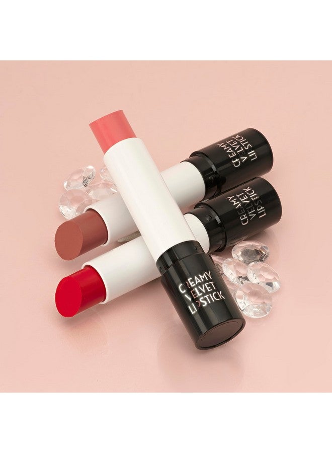 Aden Velvet Lipstickhighly Pigmenteddurable & Hydratingnon Dryingcreamy & Smooth (08 Scarlett Heart) - Image 3