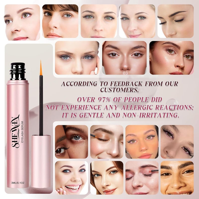 Shein Rapid Eyelash Growth Serum Biotin Eyebrows Enhancing Vitamins Peptides Amino Acids Lash for Thicker Longer Eyelashes Eyebrows IrritationFree Formulated 3ML - Image 3