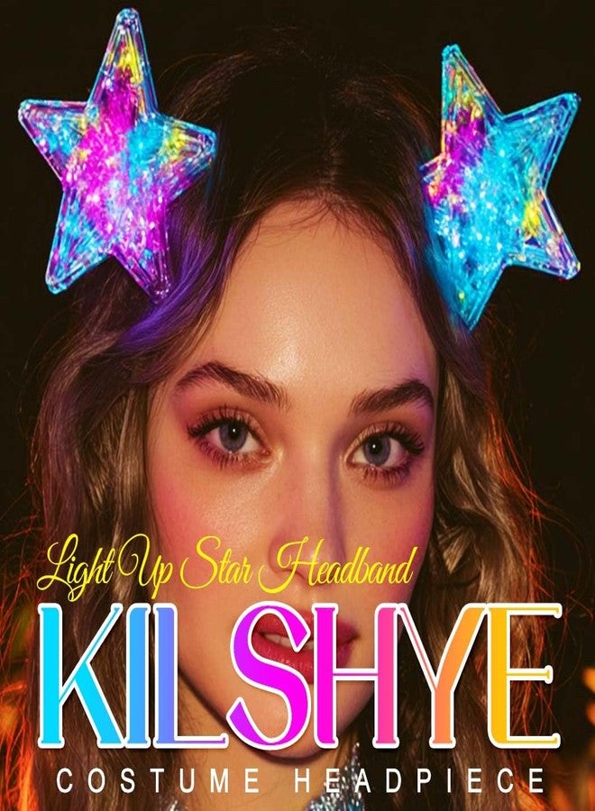 كيلشي طوق رأس مضيء على شكل نجمة من كيلشي، أزرق، قطعة رأس تنكرية للنساء - Image 4