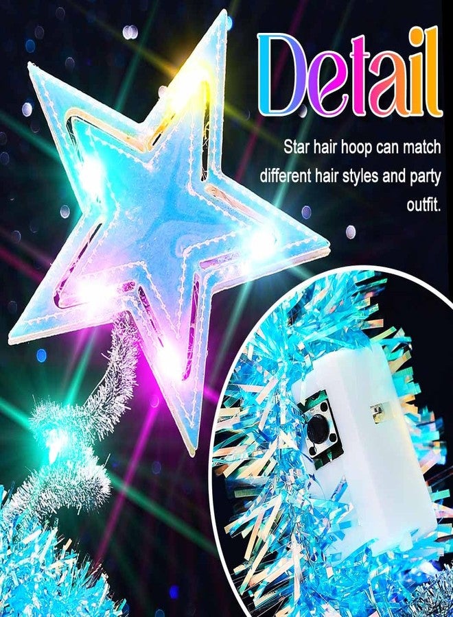 كيلشي طوق رأس مضيء على شكل نجمة من كيلشي، أزرق، قطعة رأس تنكرية للنساء - Image 3