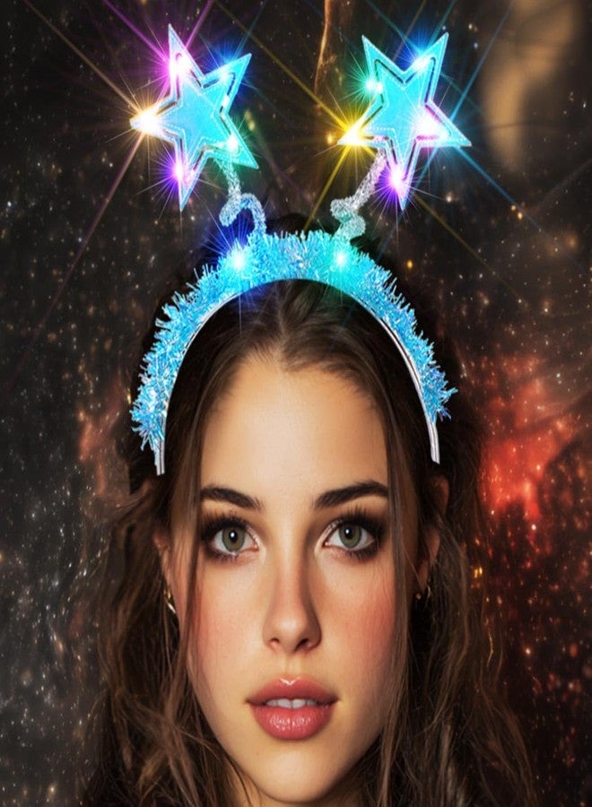 كيلشي طوق رأس مضيء على شكل نجمة من كيلشي، أزرق، قطعة رأس تنكرية للنساء - Image 2