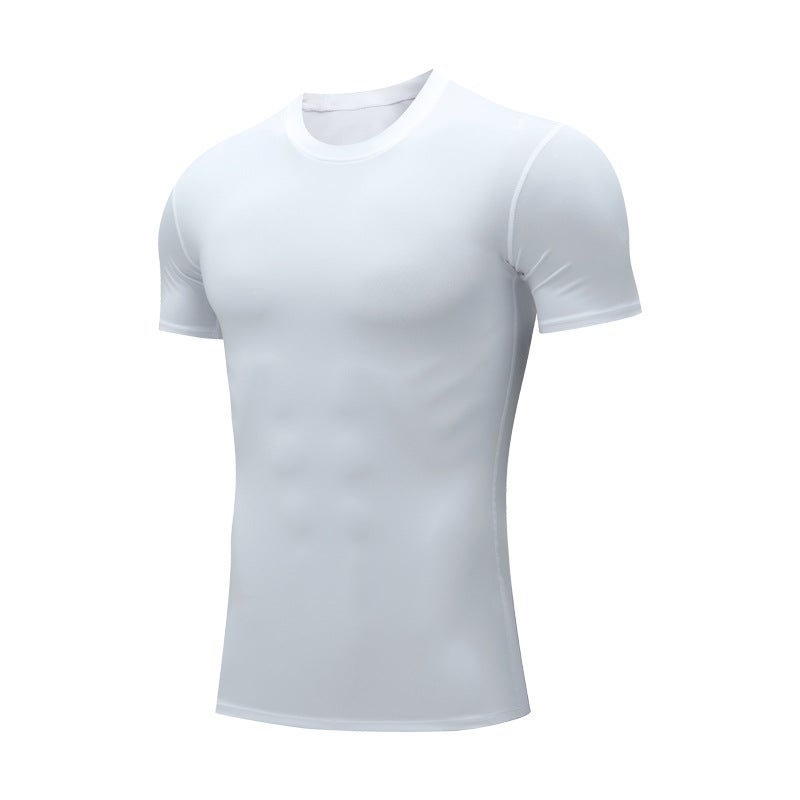 Fitness Clothing Men'S T-Shirt Sports Fitness Clothing Tight Elastic Quick-Drying Short-Sleeved Basketball Football Running Fitness Training Clothing - Image 1