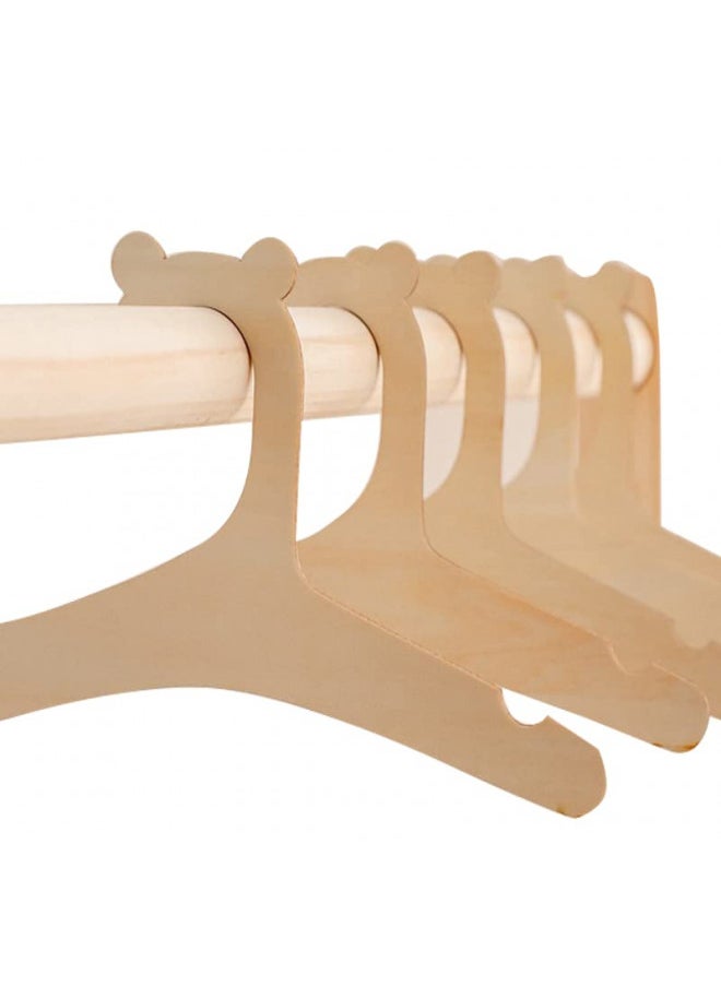 Tuklye Newborn Hangers for Baby Clothes ,Baby Children Wooden Hangers for Clothes Hangers - 6 Pcs ,30 Pcs Set (9 inches)  - Image 3