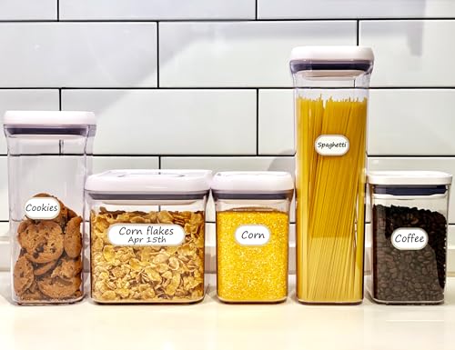 CHUBBIEE Waterproof Kitchen Labels for OXO POP Food Storage Containers and Home Organization, Pack of 64 - Image 4