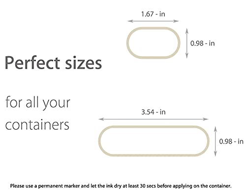 CHUBBIEE Waterproof Kitchen Labels for OXO POP Food Storage Containers and Home Organization, Pack of 64 - Image 3