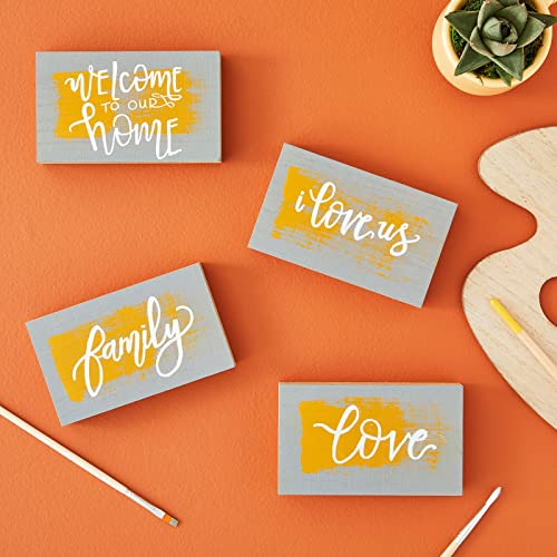 Bright Creations Unfinished MDF Wood Board - 5 x 3 x 1 in, Pack of 4 - Smooth Surface for Paint & Stain - Wood Pieces for Crafts - Image 3