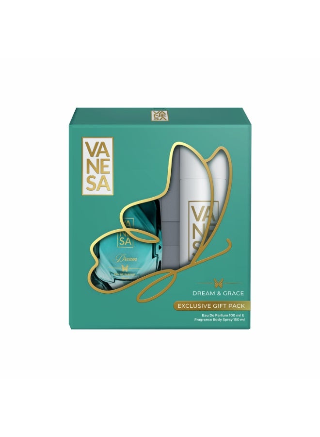 Vanesa عبوة هدايا (مزيل العرق Grace 150 مل + عطر Dream 100 مل) - Image 1