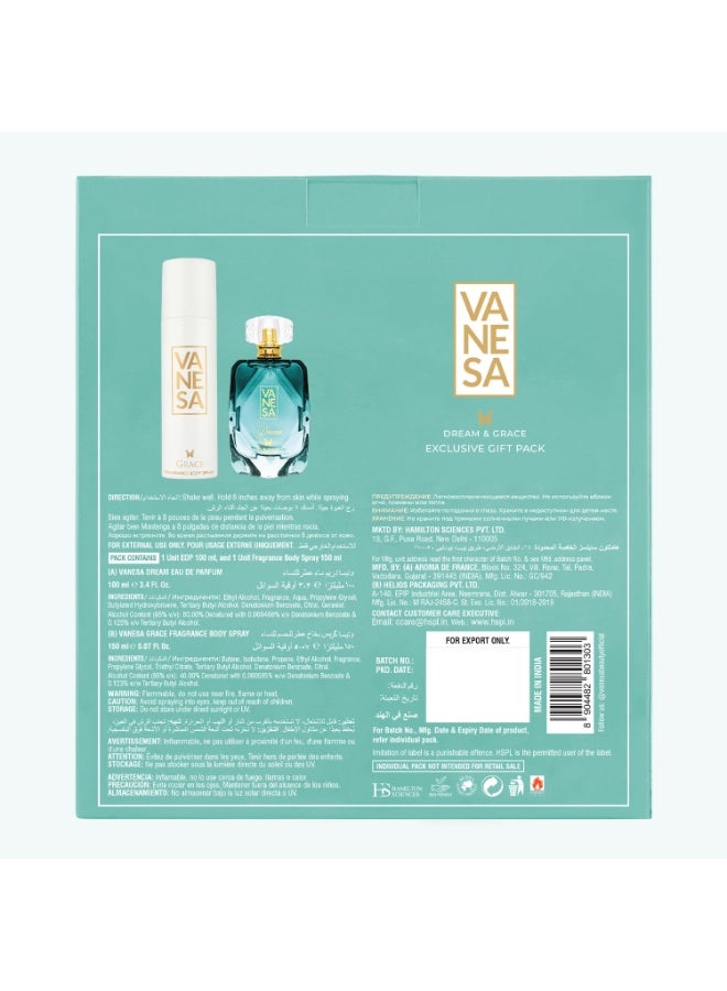 Vanesa عبوة هدايا (مزيل العرق Grace 150 مل + عطر Dream 100 مل) - Image 2
