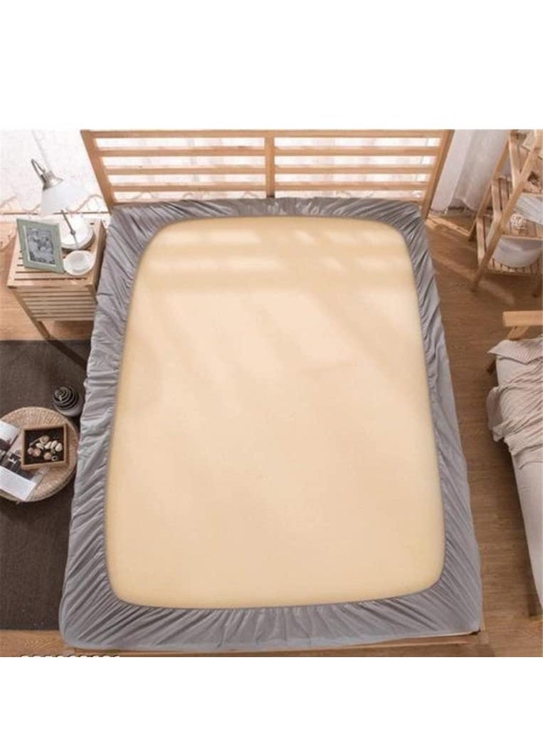Generic Fitted Cotton Bedsheet Elastic with 2 Pillow Covers New Safari 384  - Image 3