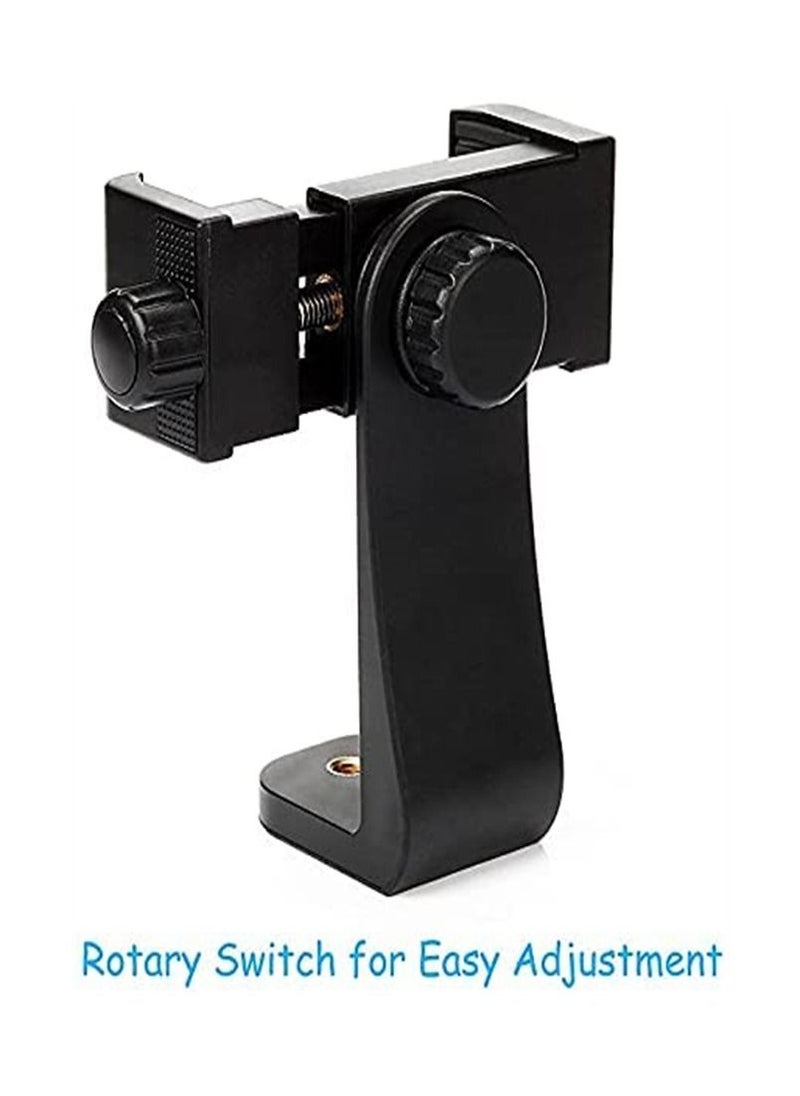 ORiTi - Smartphone Tripod Adapter Cell Phone Holder , Rotates Vertical and Horizontal, Adjustable Clamp - Image 1