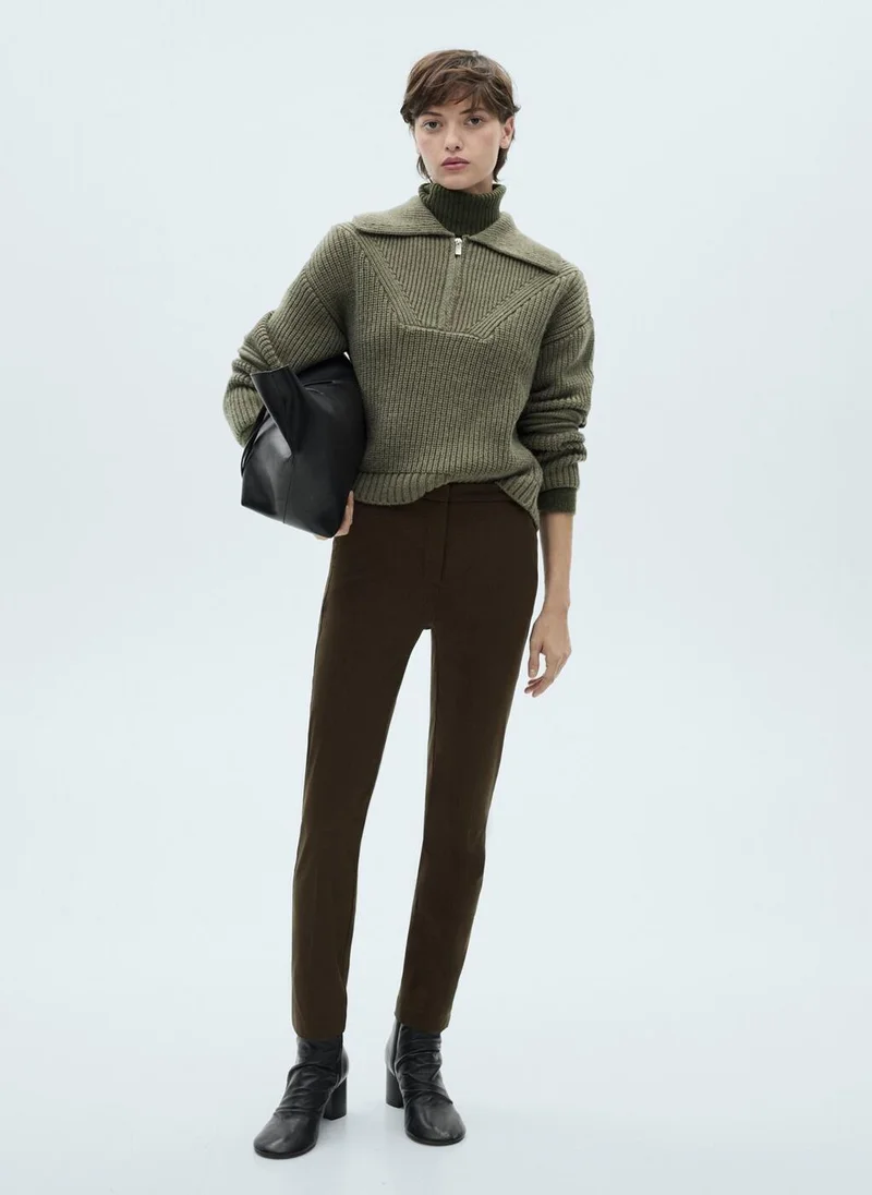 MANGO Casual Crop Skinny Fit Pants