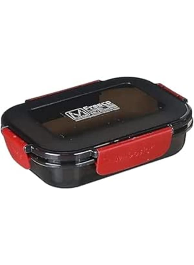 M design lunch box, 600 ml - black and red