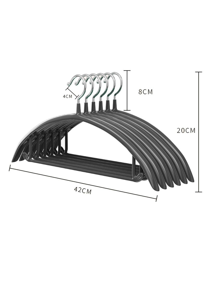 TYCOM Non Slip Hangers Suit Hangers 5 Pack Clothes Hangers with No Shoulder Bump Design for Coats Jackets Pants Dress Clothe Black 5 Piece.  - Image 2