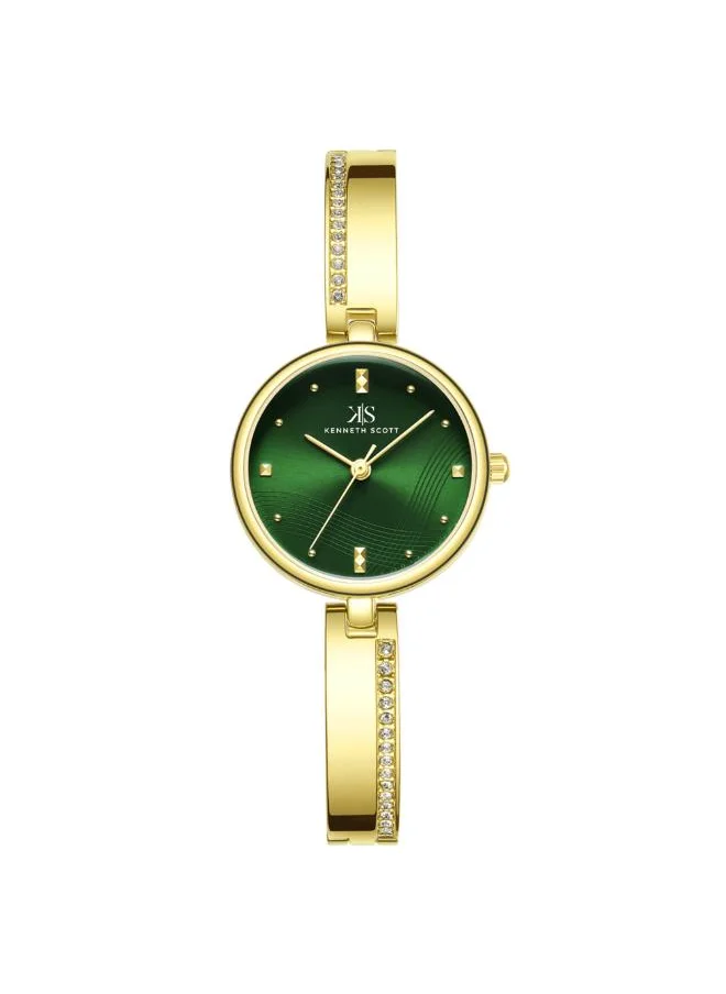 كينيث سكوت Kenneth Scott K23506-GBGG Women's Analog Display Watch & Alloy Strap Gold