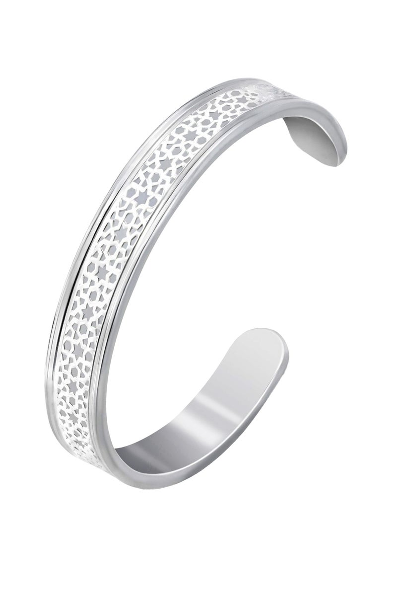 BTC 50g Silver Bangle - Arabesque - Image 2