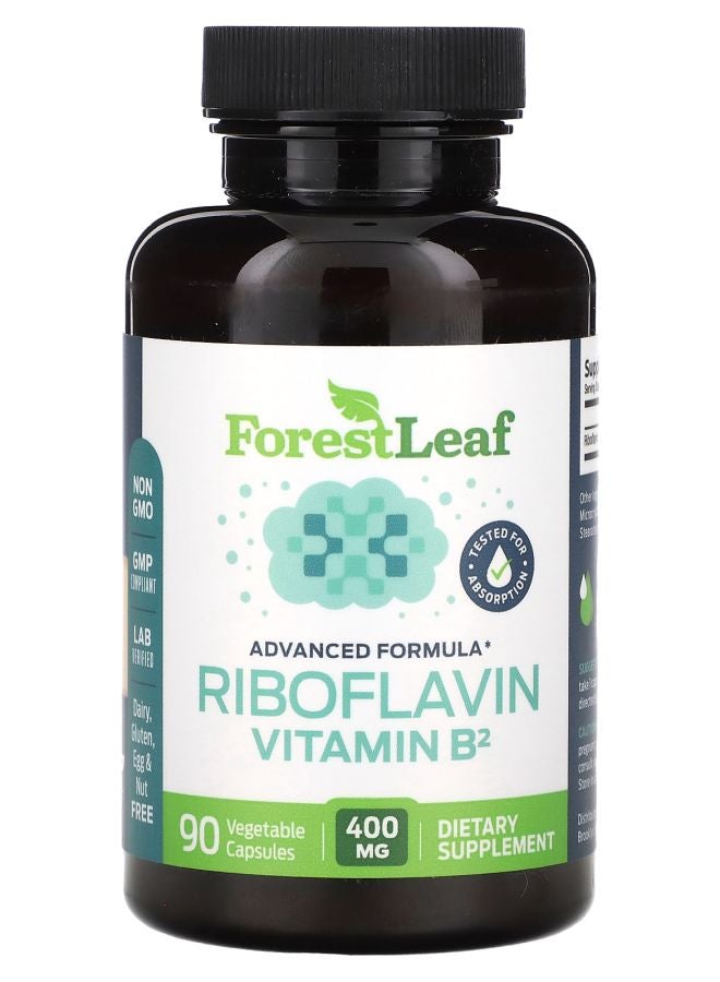 Riboflavin Vitamin B2 400 mg 90 Vegetable Capsules