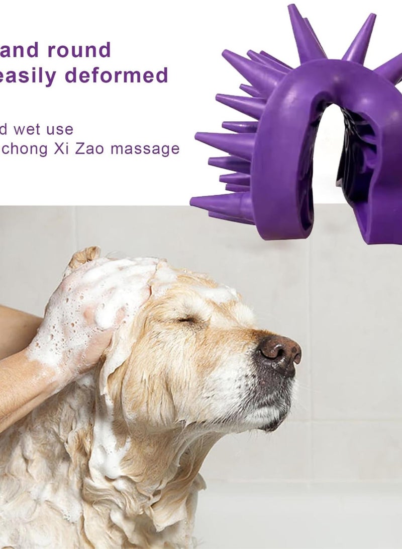 GGOOT Cat Grooming Brush,Cats Massage Brushes Soft Pet Groom Rubber Hair Zoom Bath Comb Haired Washable Beauty Brish Long Massager Pad Short Toy Dogs,for Indoor Groomer Washing Dog Products Shedding Tool  - Image 2