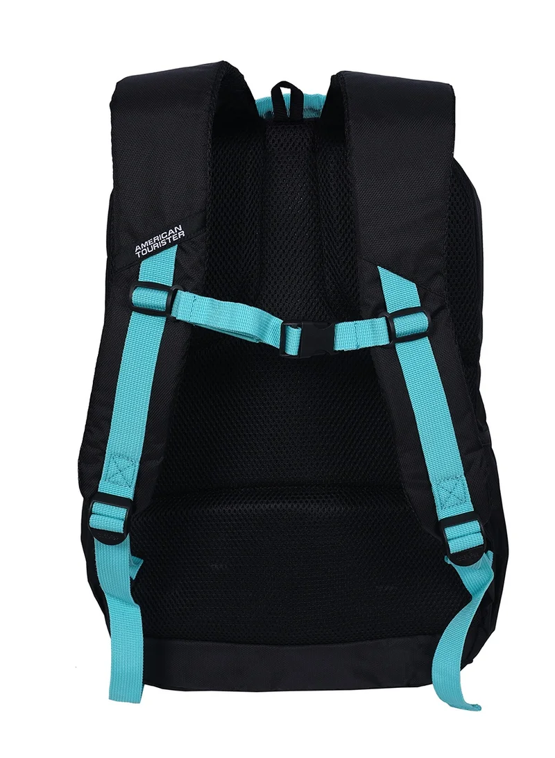 American Tourister Multicolour quad 2.0 backpack, 31.5l capacity, polyester, multicolor|fits 15.6" laptop|bottle holder|ergo back & shoulder|front pocket - 1 year international warranty  | Best Price UAE