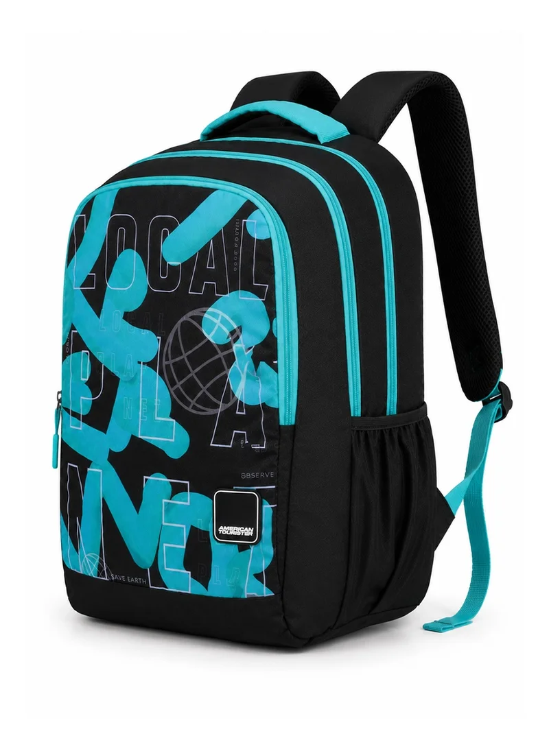 quad 2.0 backpack, 31.5l capacity, polyester, multicolor|fits 15.6" laptop|bottle holder|ergo back & shoulder|front pocket - 1 year international warranty