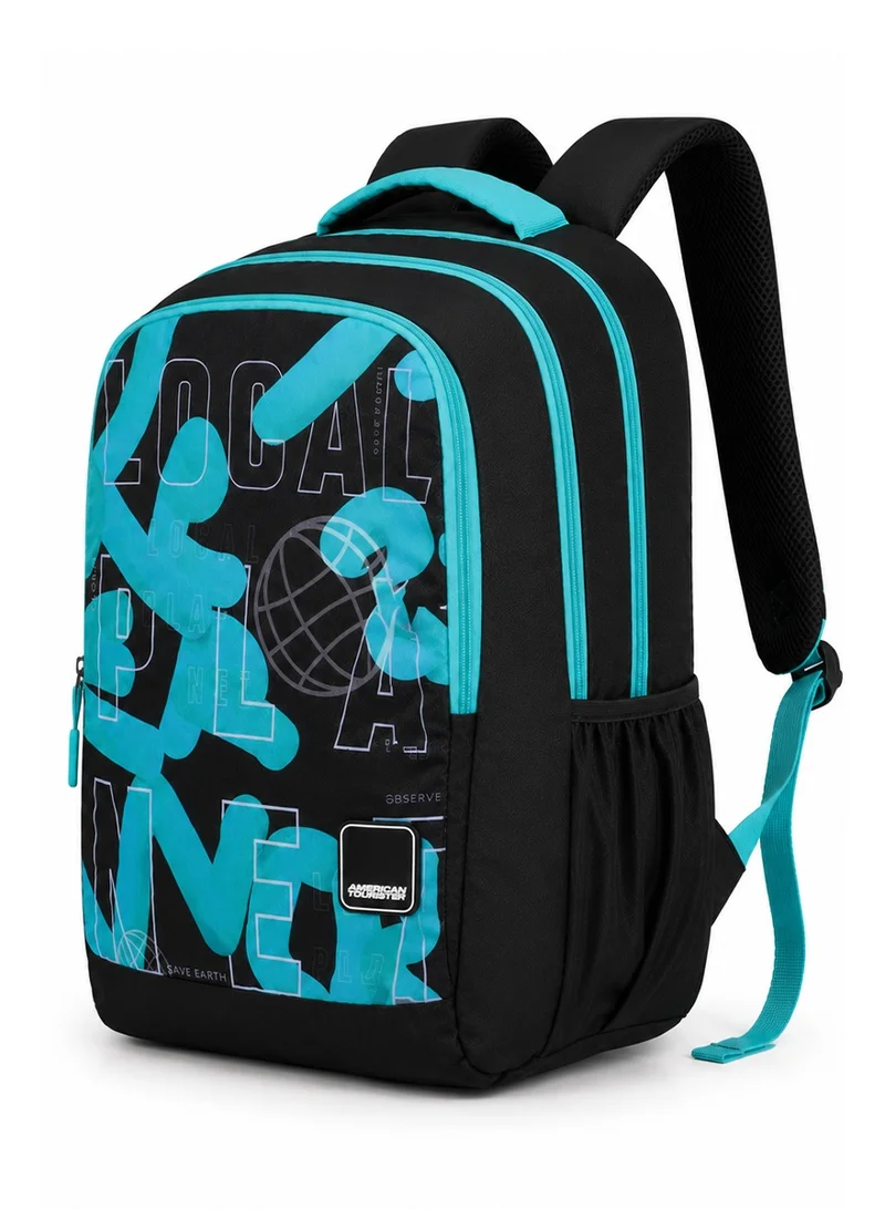 American Tourister Multicolour quad 2.0 backpack, 31.5l capacity, polyester, multicolor|fits 15.6" laptop|bottle holder|ergo back & shoulder|front pocket - 1 year international warranty  | Best Price UAE