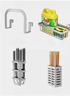 SHEE ONE OverThe Kitchen Sink Dish Rack With Multi-Functional Shelves, Stainless Steel  - Image 2