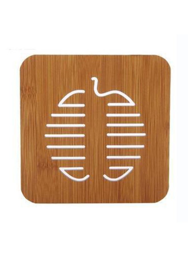 Wooden Cartoon Heat Resistant Dining Table Mat Anti-slip Pot Mat Creative Cute Cup Bowl Cup Kitchen Utensils-Color:Large Apple  - Image 1
