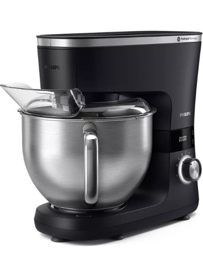 Philips Kitchen Machine - With 6 Accessories Including: 5.5L Bowl, Glass Blender, Meat Mincer, Whisk, Beater & Hook, 8 Speed Settings 1000 W HR7962/21 Black - Image 2