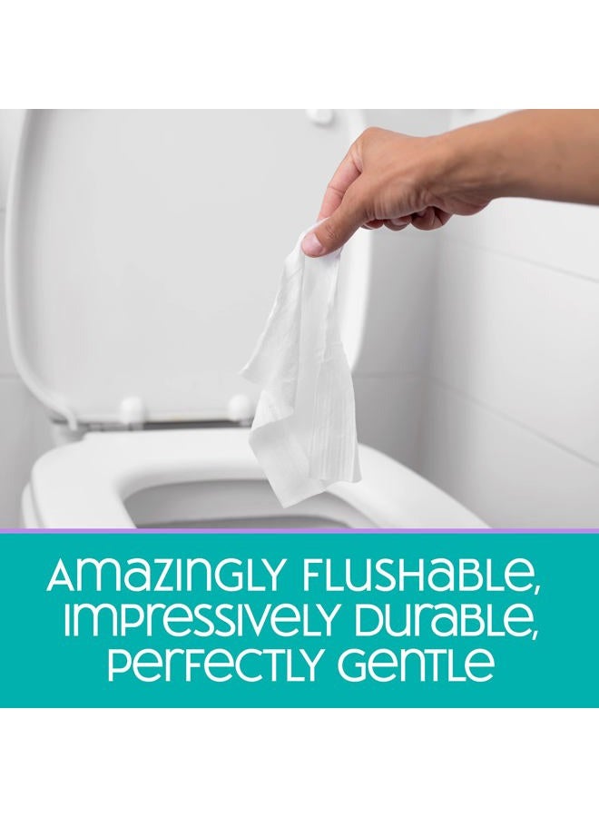 Nice 'N Clean SecureFLUSH Adult Wet Wipes (42 Count - 6 Packs) | Moist Toilet Tissue with Moisturizing Aloe & Vitamin E | New, Improved 0% Alcohol Formula - Image 3