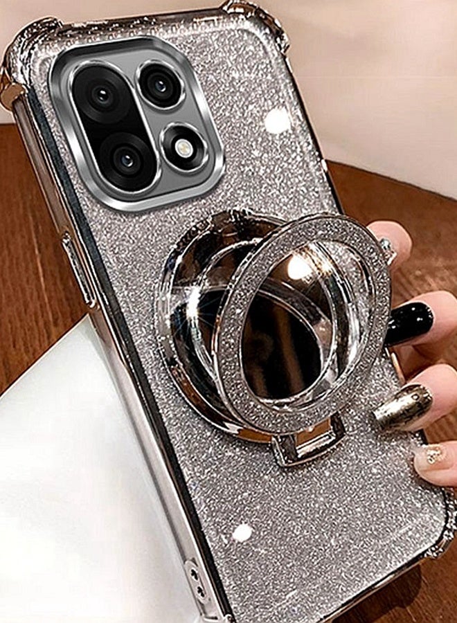 Magnetic Glitter Case for Oneplus 15，Camera Lens Protector，Sparkly Stand，Makeup Mirror，Support Wireless Charging， Luxury Gradient Shockproof Oneplus 15 5G Cover - Image 4