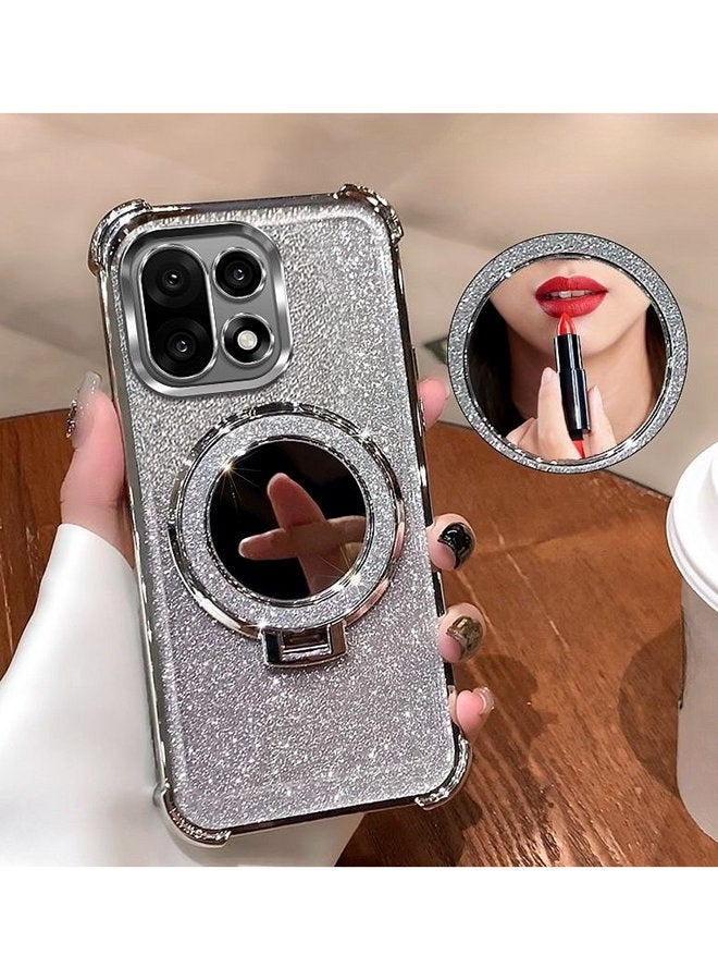 Magnetic Glitter Case for Oneplus 15，Camera Lens Protector，Sparkly Stand，Makeup Mirror，Support Wireless Charging， Luxury Gradient Shockproof Oneplus 15 5G Cover - Image 5
