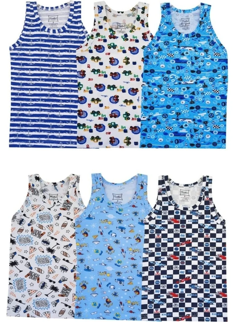 توتكو Elestan Printed Boy's Undershirt 6-Piece