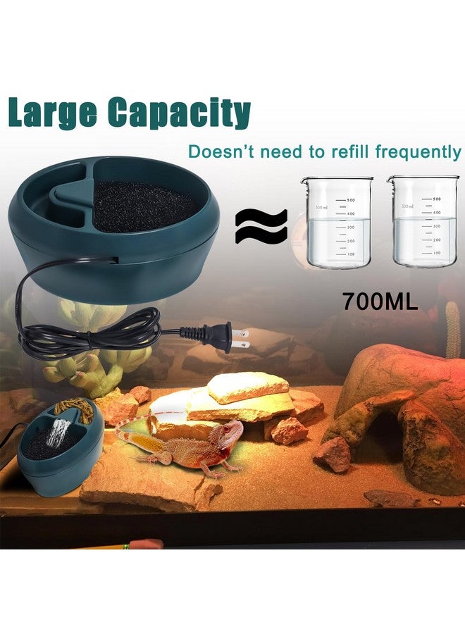 Hoqqf Reptile Waterfall Fountain & Feeder - Automatic Water Dispenser, Food Trough for Chameleon, Bearded Dragon, Turtle, Snake, Frog, Gecko - Image 5