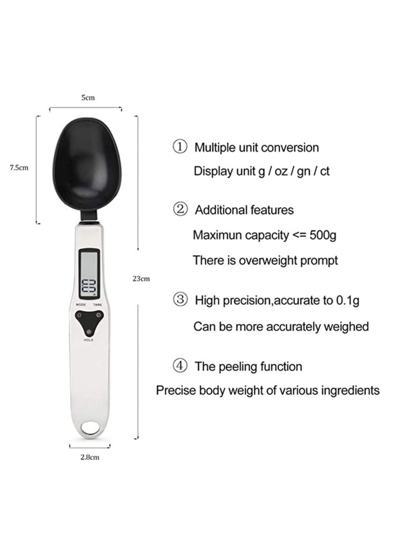 ECVV - Electronic Weighted Spoon Baking Spoon Scale With Lcd Display Digital Weight Scale Spoon Milligram Measuring Scoop Grams Electronic Measuring Cup For Portioning Tea, - Image 1