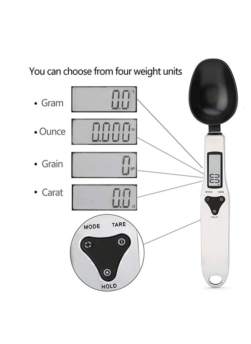 ECVV - Electronic Weighted Spoon Baking Spoon Scale With Lcd Display Digital Weight Scale Spoon Milligram Measuring Scoop Grams Electronic Measuring Cup For Portioning Tea, - Image 1
