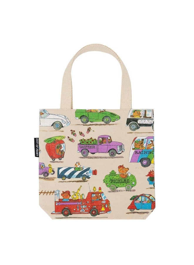 Out of Print Cars and Trucks and Things That Go Mini Tote Bag with Inner Pocket - Richard Scarry Small Tote Bag for Book Lovers and Kids - Image 1