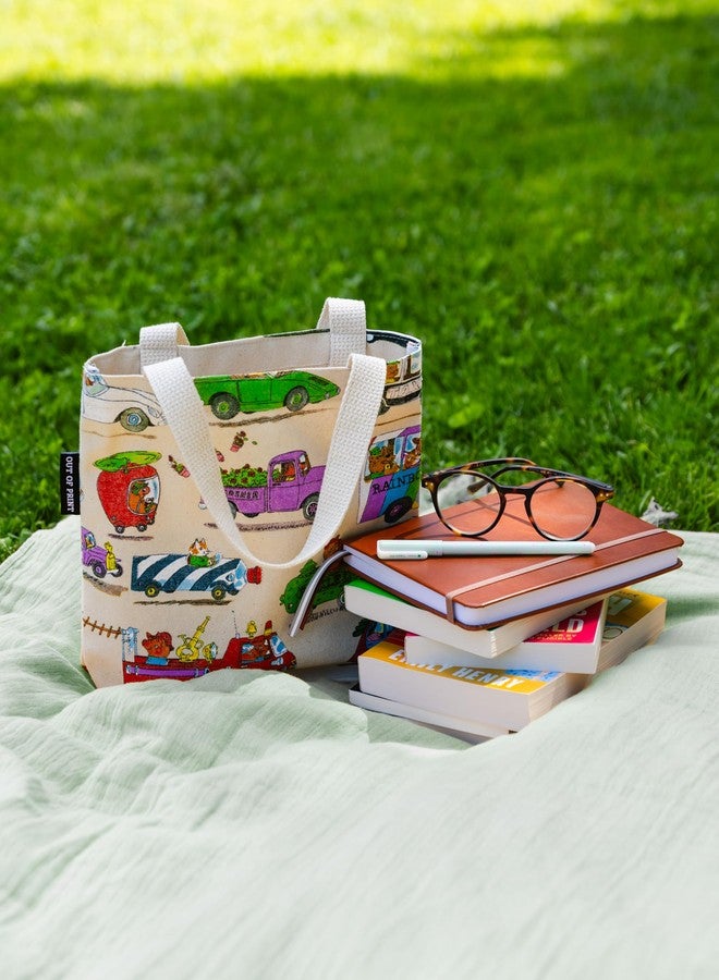 Out of Print Cars and Trucks and Things That Go Mini Tote Bag with Inner Pocket - Richard Scarry Small Tote Bag for Book Lovers and Kids - Image 4