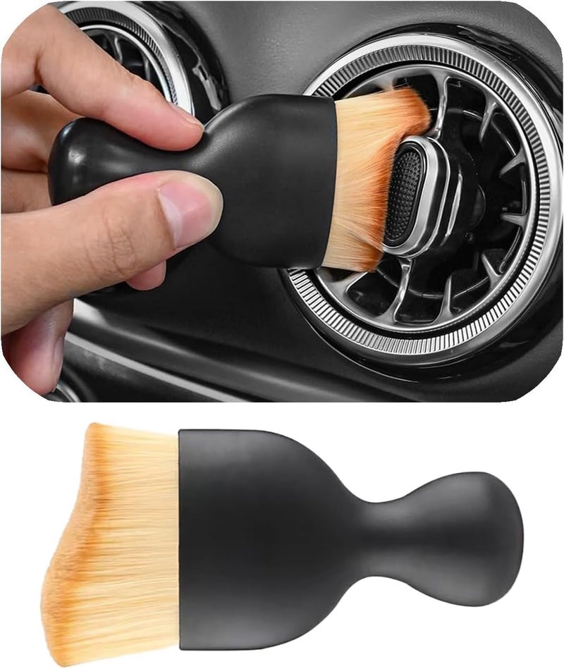 Azaria Car Interior Cleaning Brush Soft Duster Interior Cleaning Dusting Tool for Automotive Accessory Car Cleaning Brush AC Vent Dashboard Dust Dirt Cleaner Gadgets Cleaning Brush (Brush Combo) - Image 4