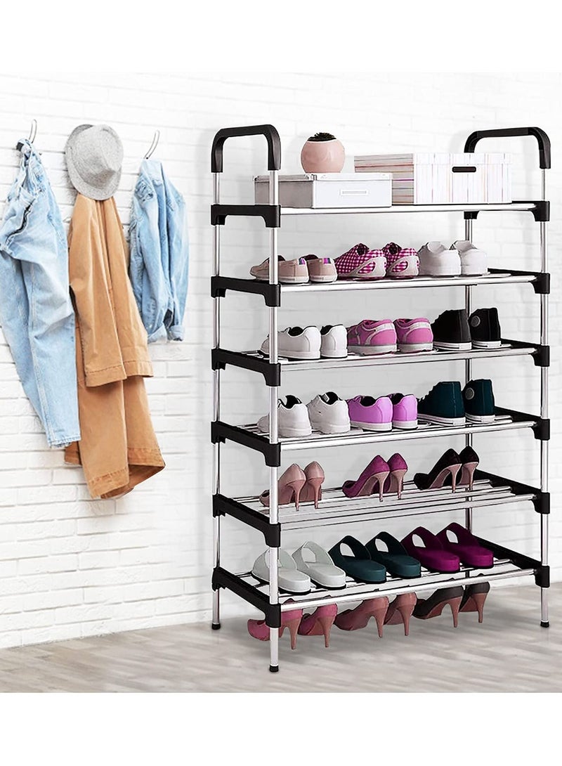 Shoe Rack Organizer Black/Silver - Image 2