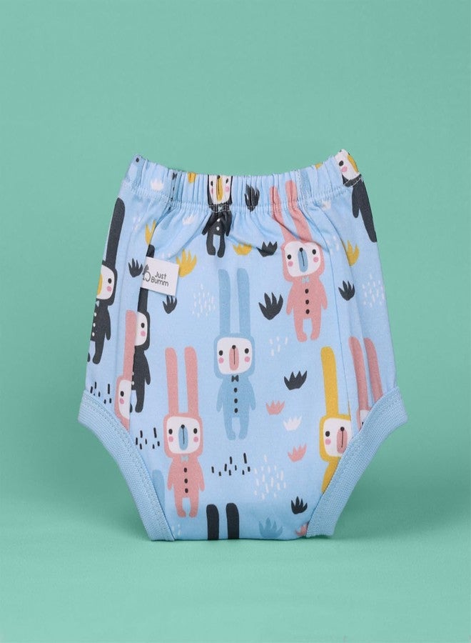 Just Bumm Potty Pants for Toddlers, Pull-up Padded Underwear with 4 layers of Organic Cotton Padding & Cotton Inner, Ideal for Potty Training 2-3 Year Babies (Bunny Trails) - Image 2