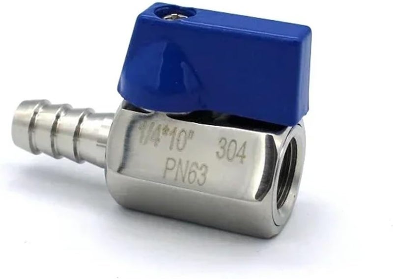 1 2 Inch BSP Female Sanitary Ball Valve 304 Stainless Steel Blue Handle - Image 4
