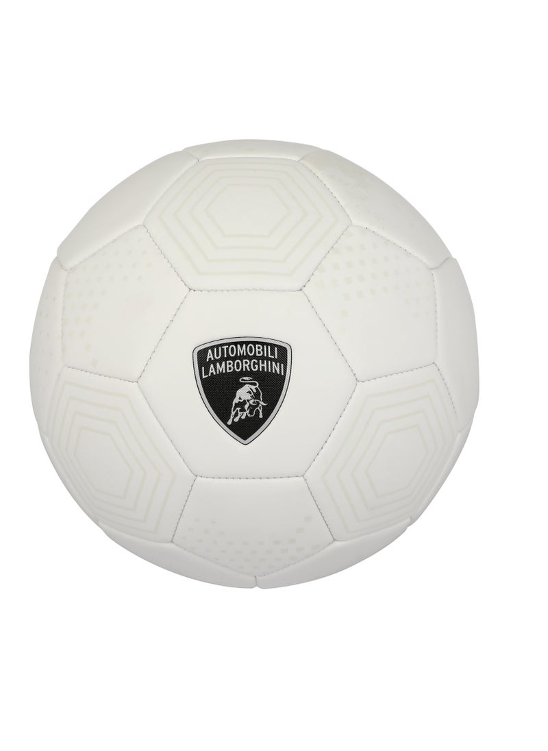LAMBORGHINI #5 Machine Sewing Pvc Soccer Ball - White (Size 5)  - Image 1